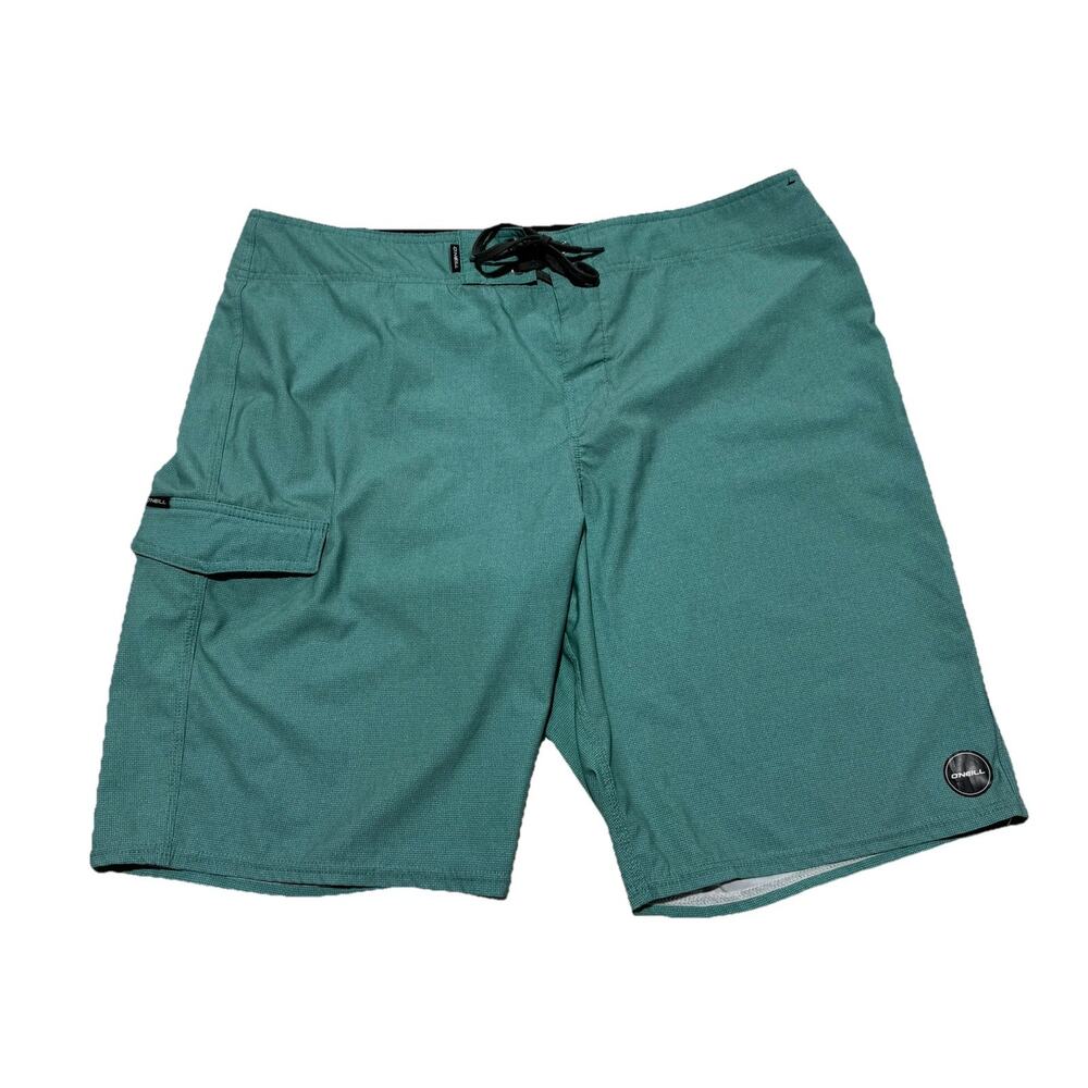 O’Neill Weaver Mens 36 Board Shorts Swim Trunks Stretch Blue 10" Inseam